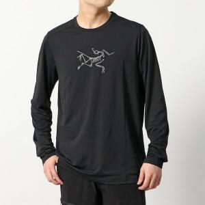 ARCTERYX アークテリクス Tシャツ ロンT 29112 CORMAC LOGO メンズ 長袖 カットソー クルーネック ロゴ 軽量 速乾 Black｜s-musee