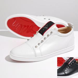 Christian Louboutin クリスチャンルブタン スニーカー F.A.V Fique A Vontade 3200465 メンズ レザー スタッズ装飾 スリッポンロゴ 靴 カラー2色｜インポートセレクト musee