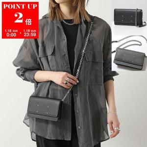 訳あり　箱潰れ　Maison Margiela メゾンマルジェラ ショルダーバッグ 長財布 レディース ブラック SA3UI0008P4455T8013 CHAIN WALLET 訳あり 箱潰れ メゾンマルジェラ Maison Margiela ショルダーバッグ 長