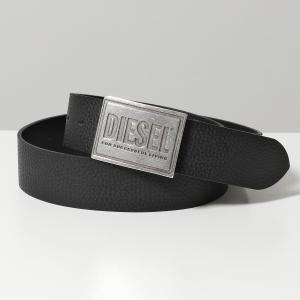 DIESEL ディーゼル ベルト B-GRAIN X07763 PR013 メンズ レザー エンボスロゴ スクエアバックル H8468