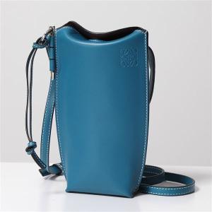 LOEWE ロエベ ショルダーバッグ GATE POCKET ゲート ポケット C650Z42X34 レディース レザー サコッシュ ポシェット アナグラム 鞄 AZUL-LAGUNA-OSCURO