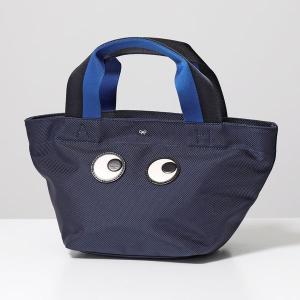 ANYA HINDMARCH アニヤハインドマーチ トートバッグ Nastro Eyes Mini Tote 162357 レディース ハンドバッグ ナイロン 鞄 LUPINE/ネイビー