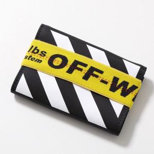 OFF-WHITE オフホワイト VIRGIL ABLOH カードケース BINDER MINI FRENCH OMNC041S22FAB001 メンズ ナイロン パスケース ロゴバンド 1001/BLACK-WHITE｜s-musee