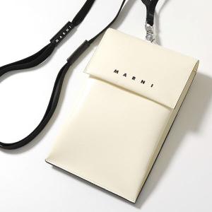 MARNI マルニ フォンケース TEMI0004A1 P3572 レディース PVC バイカラー ネックポーチ ショルダーバッグ クロスボディ 携帯ケース 鞄 Z2F93｜s-musee