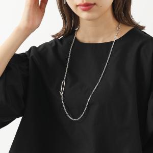 HERMES エルメス ネックレス コリエ ルーピング COLLIER LOOPING MINI ARGENT 105605B レディース ロング チェーン ペンダント ロゴ刻印 シルバー｜s-musee