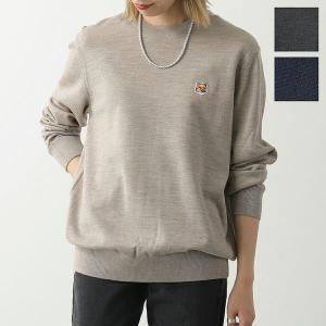 MAISON KITSUNE メゾンキツネ セーター FM00528KT1036 レディース クルーネック ニット 長袖 メリノウール カラー3色｜s-musee