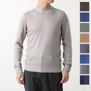 GRAN SASSO グランサッソ ニット 55108 22792 メンズ モックネック ハイネック 長袖 ハイゲージ 12ゲージ 12G メリノウール 製品染め 無地 カラー11色