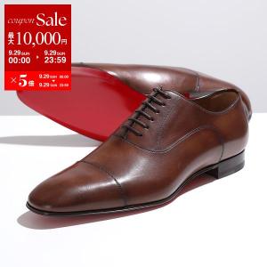 Christian Louboutin クリスチャンルブタン GREGGO FLAT 3170557 メンズ グレゴ レザー シューズ レースアップ ストレートチップ 靴 BWI3/HAVANE｜s-musee