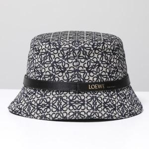 LOEWE ロエベ バケットハット K820HB1X07 レディース アナグラム コットン 刺繍 ヘリンボーン キャンバス ジャガード カーフ 帽子  5938/NAVY-BLACK :340915211:インポートセレクト musee - 通販 - Yahoo!ショッピング
