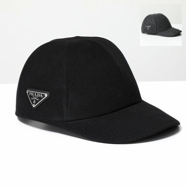 PRADA プラダ ベースボールキャップ 2HC249 2DUF メンズ ウール トライアングルロゴ...
