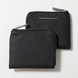 ❤大人気新品❤メゾン マルジェラ MM6黒いレザ-三つ折り財布 MM6 エムエムシックス メゾンマルジェラ 三つ折り財布 SA6UI0030 P8336