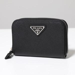 PRADA プラダ コインケース 2MM003 QHH レディース サフィアーノ レザー カードケース 小銭入れ ミニ財布 トライアングルロゴ F0002/NERO｜s-musee