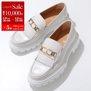 TODS トッズ ローファー XXW08J0GF80RXN レディース Tチェーン メタル フリンジ...