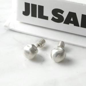 JIL SANDER ジルサンダー ピアス AVCESTOR Orecchini J30VG0003 J12002 メンズ ロゴ刻印 スタッド シルバー925 アクセサリー 041/SILVER｜s-musee