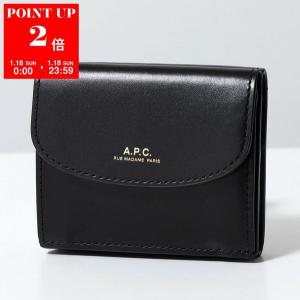 A.P.C.（アーペーセー） 三つ折り財布 コンパクト財布 ブラック ユニ