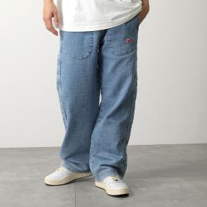 DIESEL ディーゼル ジーンズ D-MARTIANS-NE Sweat jeans A03924 09D01 メンズ デニムパンツ ワイド ストレート ジーパン ロゴ刺繍パッチ 01｜s-musee