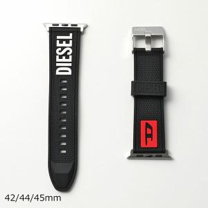 DIESEL ディーゼル Apple Watch Band アップルウォッチ バンド DSS0011 メンズ  ベルト 42mm/44mm/45mm対応 ストラップ ロゴ シリコン ブラック｜s-musee