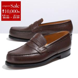 J.M.WESTON ジェイエムウエストン シグニチャー ローファー Signature Loafer #180 11418461801F Dワイズ メンズ レザー 革靴 コイン Brown-Lizard｜s-musee