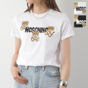 MOSCHINO KIDS モスキーノ キッズ 半袖Tシャツ HUM04B LAA23 レディース コットン ロゴT テディベア クルーネック カラー2色｜s-musee