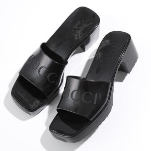 GUCCI グッチ サンダル 624730 J8700 レディース ラバー スライド チャンキーヒー...