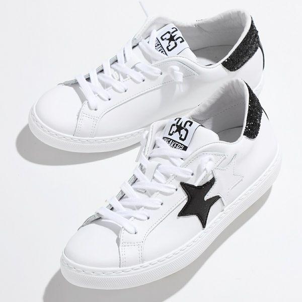 2STAR ツースター スニーカー LOW 2SD3212 034 レディース レザー スターパッチ...