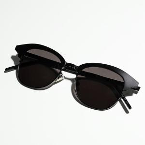 SAINT LAURENT サンローラン サングラス SL 356 METAL メンズ アイウェア ロゴ メガネ 眼鏡 002/BLACK-BLACK-BLACK｜s-musee