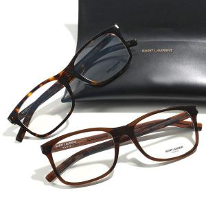 SAINT LAURENT サンローラン メガネ SL 288/F SL 288 SLIM メンズ スクエア型 アジアンフィット めがね 眼鏡 ロゴ アイウェア べっ甲 カラー2色｜インポートセレクト musee