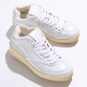 JIL SANDER ジルサンダー スニーカー J15WS0006P4869 レディース レザー ロゴ ローカット シューズ 靴 100/White/Ecru｜s-musee