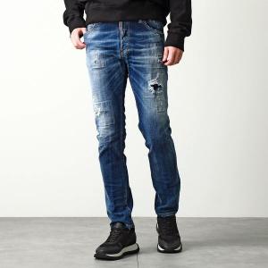 DSQUARED2 ディースクエアード ジーンズ S74LB1319 S30664 メンズ デニムパンツ ジーパン スキニー ダメージ加工 ウォッシュ加工 ストレッチ 470｜s-musee