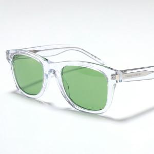 SAINT LAURENT サンローラン サングラス SL 51 メンズ ウェリントン型 メガネ めがね 眼鏡 ロゴ アイウェア 064/CRYSTAL‐CRYSTALGREEN｜s-musee