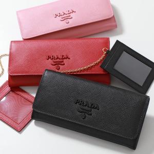 PRADA プラダ 二つ折り長財布 1MH132 2EBW レディース サフィアーノ レザー カードケース付き メタルロゴ カラー3色｜s-musee