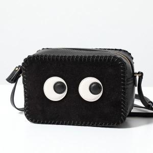 ANYA HINDMARCH アニヤハインドマーチ ショルダーバッグ Cross Body Eyes アイズ 179089 レディース スウェード レザー クロスボディ 鞄 Black｜s-musee