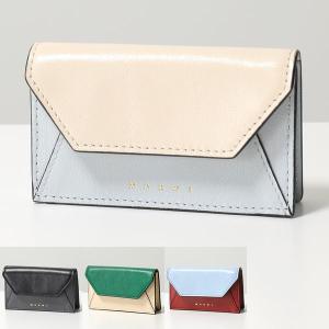 MARNI マルニ カードケース PFMO0074U0 P2644 レディース カードホルダー 名刺入れ レザー ロゴ ミニ財布 パスケース カラー4色｜s-musee