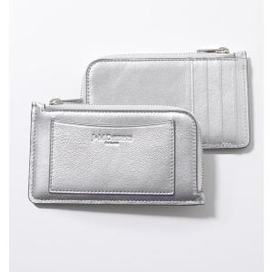 J&M DAVIDSON コインケース カードケース BICOLOUR ZIP CARD HOLDER SZCH-0BC-MCXX レディース フラグメントケース レザー 110S/SILVER｜s-musee