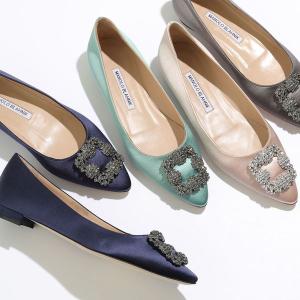 MANOLO BLAHNIK マノロブラニク パンプス HANGISIFLAT FMC CLC SATIN 010 ハンギシフラット サテン 9XX-0348 9XX-0347 レディース 靴 カラー4色｜インポートセレクト musee