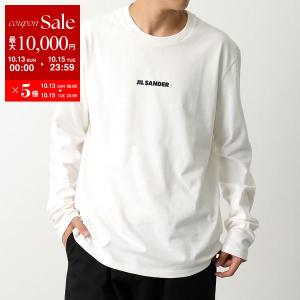 JIL SANDER+ ジルサンダー プラス Tシャツ J47GC0116 J20103 メンズ 長袖 カットソー ロゴT ロンT クルーネック コットン 102/PORCELAIN｜s-musee