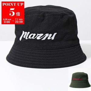MARNI マルニ バケットハット CLZC0110S0 UAC005 メンズ ロゴ刺繍 コットン 帽子 カラー2色｜s-musee
