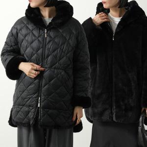 Max Mara The Cube マックスマーラ ザ・キューブ ダウンコート TREFA トレファ レディース リバーシブル ナイロン ファー フード付き 002｜s-musee