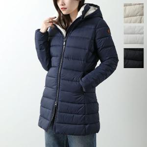 SAVE THE DUCK セイブザダック エコダウン JOANNE D40988W GIGO レディース ボア パデッドコート フーテッド セミロング丈 カラー5色