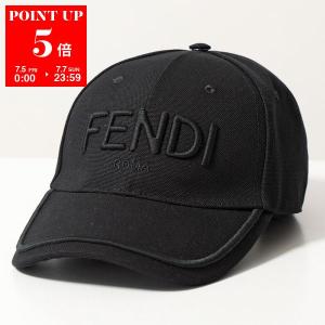 FENDI フェンディ ベースボールキャップ FXQ969 APWK メンズ ロゴ 刺繍 コットン 帽子 F0QA1/BLACK｜インポートセレクト musee