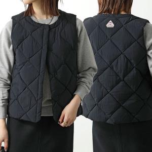 PYRENEX ピレネックス ダウンベスト NACRE 2 VEST ナクル HWU020 レディース ジレ パッカブル キルティング ラウンドカラーロゴパッチ カラー2色｜s-musee