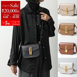 DEMELLIER◇ショルダーバッグ/レザー/ブラウン/無地 : セカンド