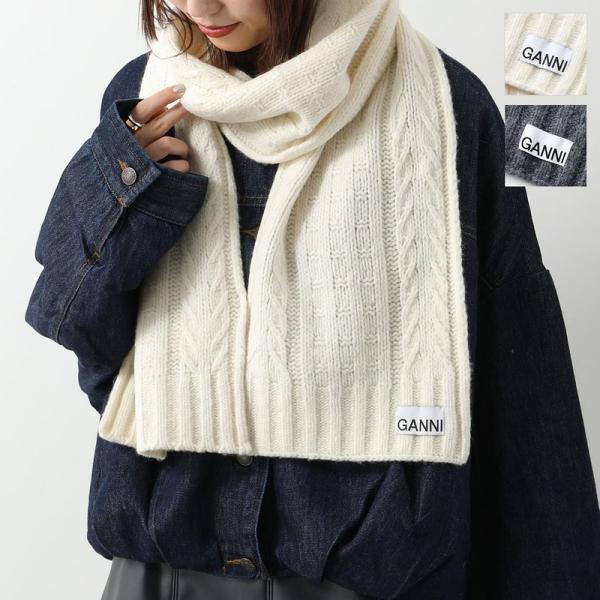 Ganni Ganni Cable Scarf マフラー A5113