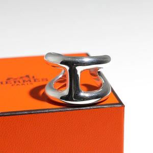 HERMES エルメス リング オスモズ Bague Osmos GM H102536B レディース Chaine d'ancre シェーヌダンクル オープン Hロゴ 指輪 silver925 SV シルバー