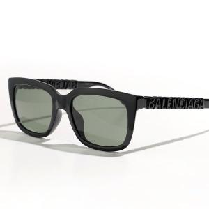 BALENCIAGA バレンシアガ サングラス BB0108S メンズ スクエア型 メガネ 眼鏡 ロゴ アイウェア 001/BLACK-BLACK-GREEN｜インポートセレクト musee