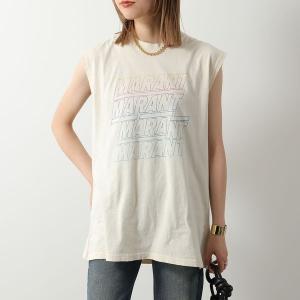 ISABEL MARANT イザベルマラン タンクトップ YVAN TS0088HB B1N09H レディース オーバーサイズ ノースリーブ ロゴT クルーネック 23EC/ECRU｜s-musee