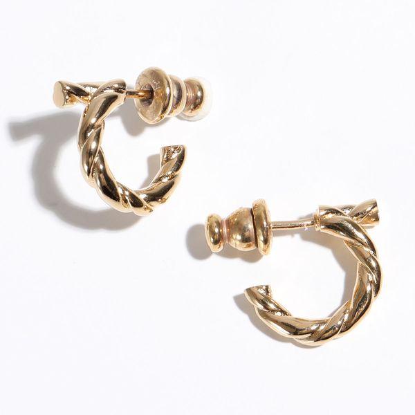 FERRAGAMO フェラガモ ピアス 76 0712 レディース ガンチーニ スタッド 真鍮 ジュ...