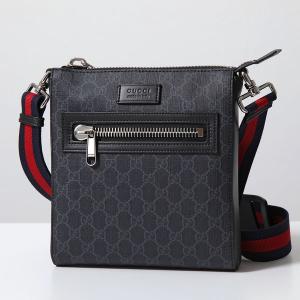 GUCCI グッチ ショルダーバッグ GG spreme GGスプリーム 523599 K5RLN メンズ レザー×キャンバス メッセンジャーバッグ ロゴ 鞄 1095/BLACK｜s-musee