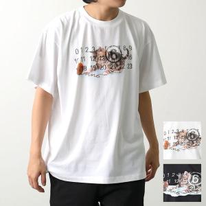 MM6 エムエムシックス メゾンマルジェラ 半袖 Tシャツ SH0GC0015 S23588 メンズ ナンバーロゴ キャット プリント コットン クルーネック カラー2色｜s-musee