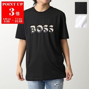 HUGO BOSS ヒューゴボス ブラック Tシャツ 50506923 メンズ 半袖 クルーネック コットン ロゴT レギュラーフィット カラー2色